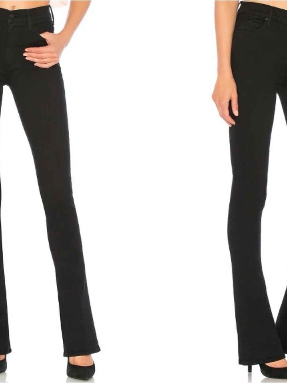 NWT MOTHER Black Jeans Runaway Not Guilty size 26 33” inseam